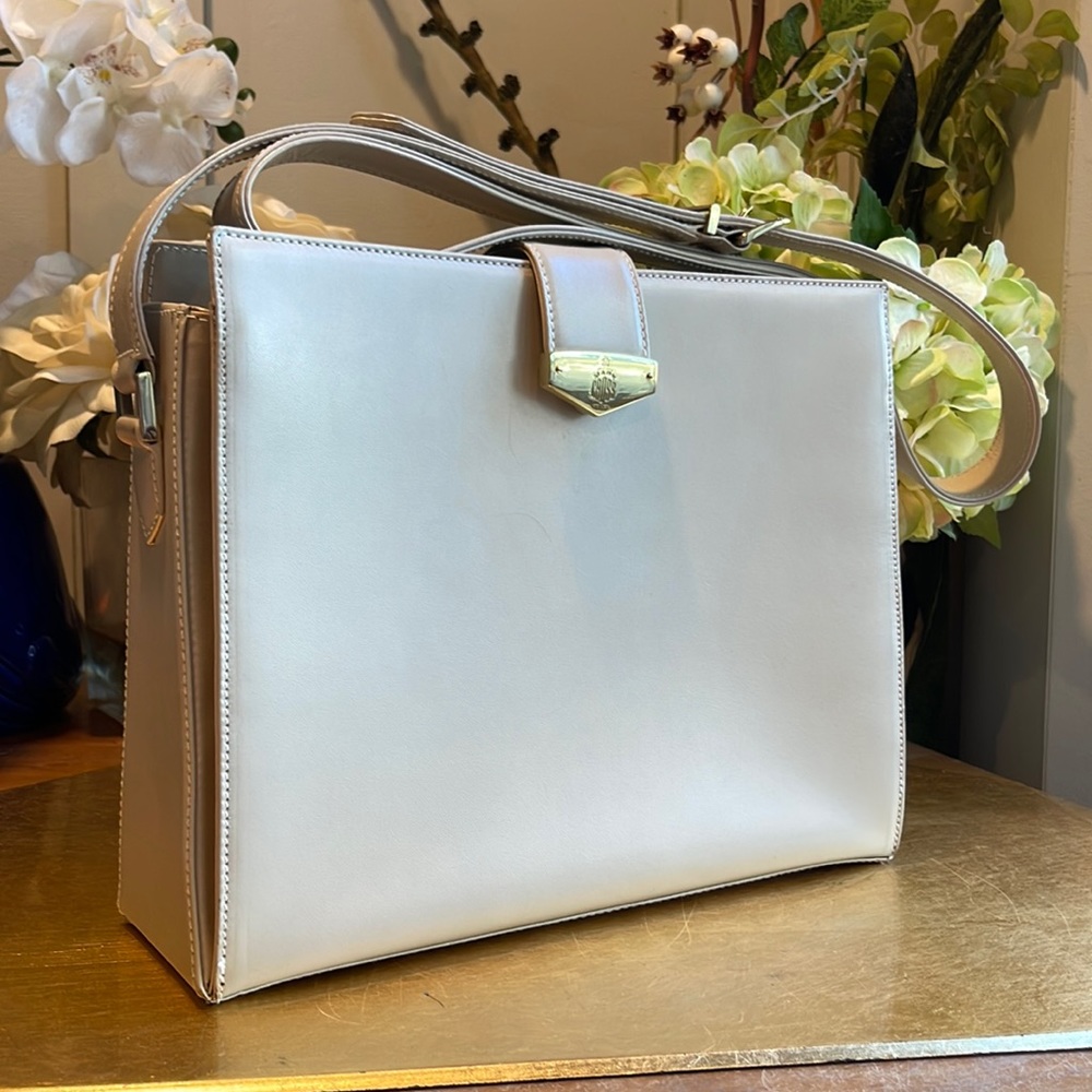 Mark Cross Structured Leather Shoulder Bag